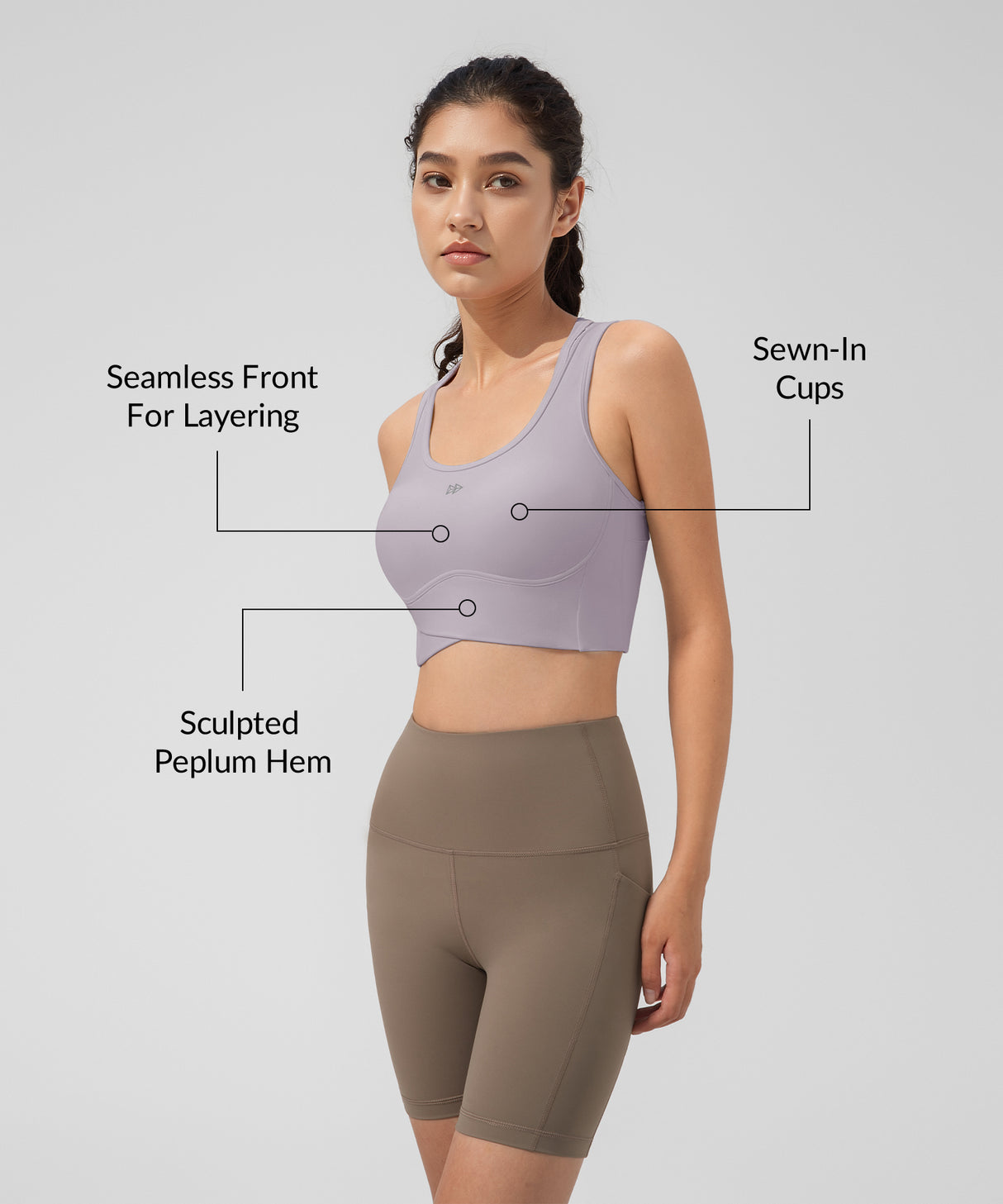 Anywhere Full-Coverage Fixed Pads Longline Yoga Bra | Women's Sports Tank