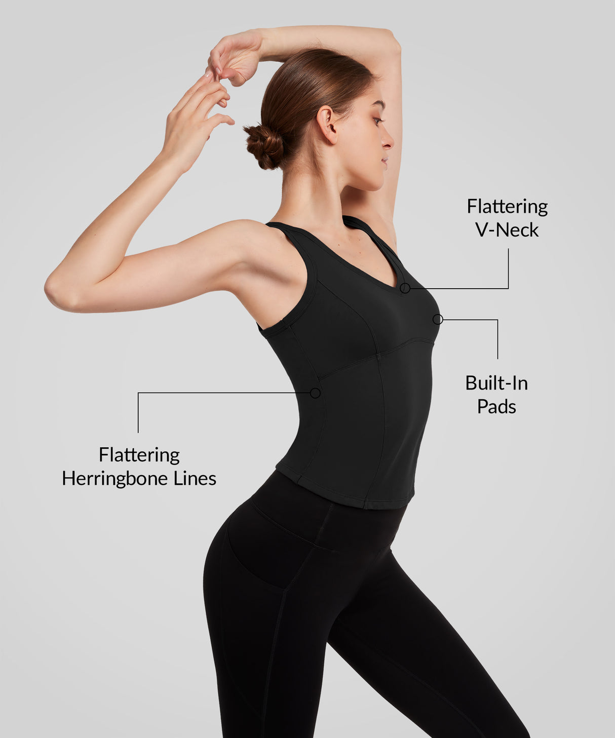 Anywhere V-Neck Sewn-In Pads Daily Tank | Women's Sports Tank