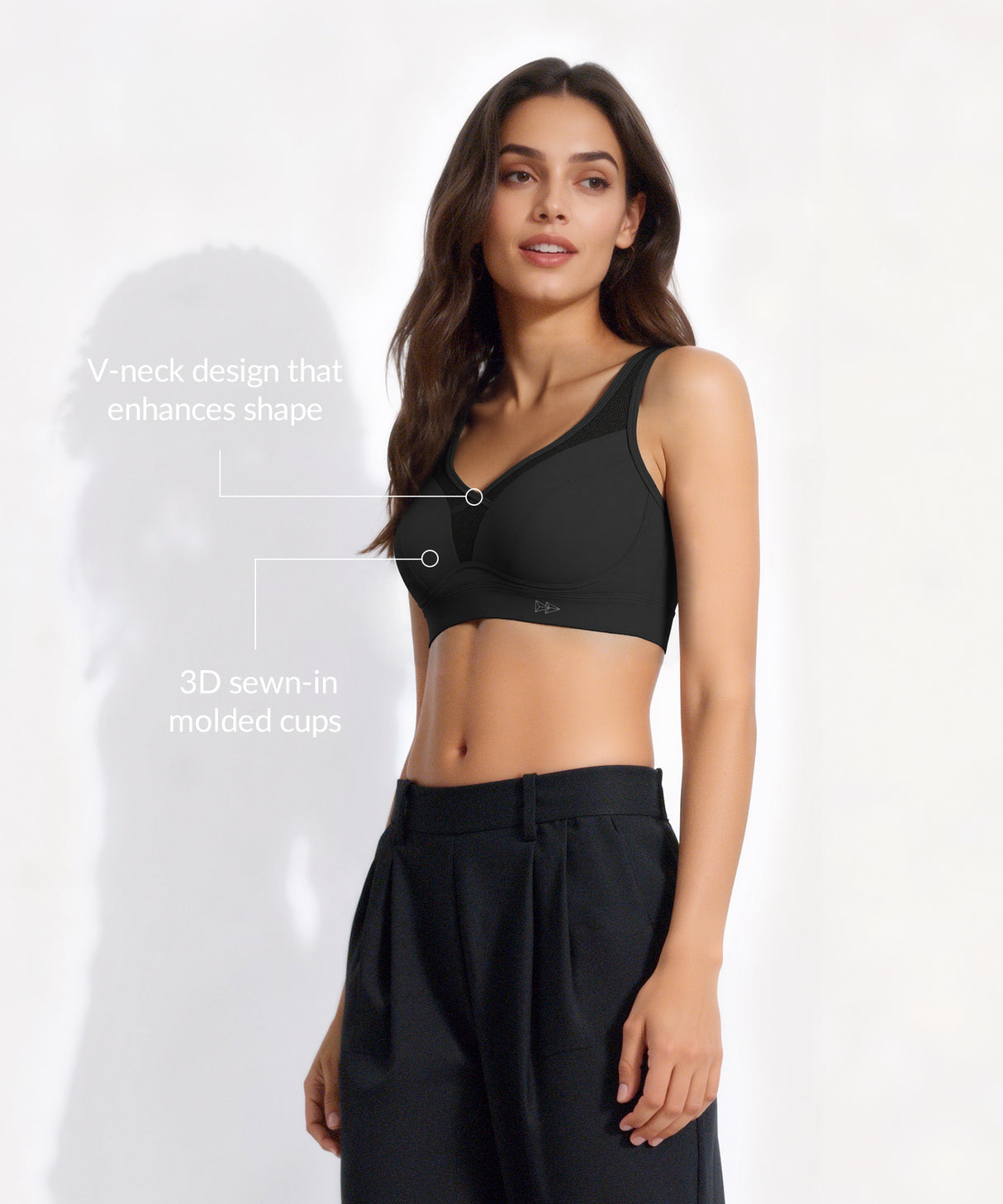 Reggiseno sportivo regolabile in rete Shift Petal Style | Reggiseno sportivo da donna con supporto medio