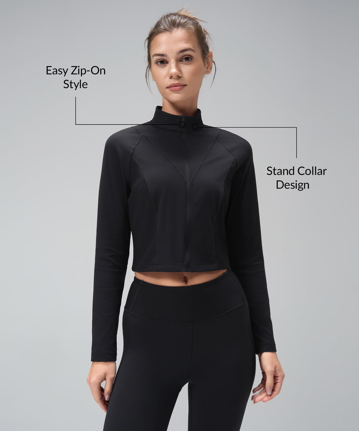 Giacca corta con collo alto e cerniera Anywhere | Giacche leggere da donna Giacca corta con collo alto e cerniera Anywhere | Giacche leggere da donna