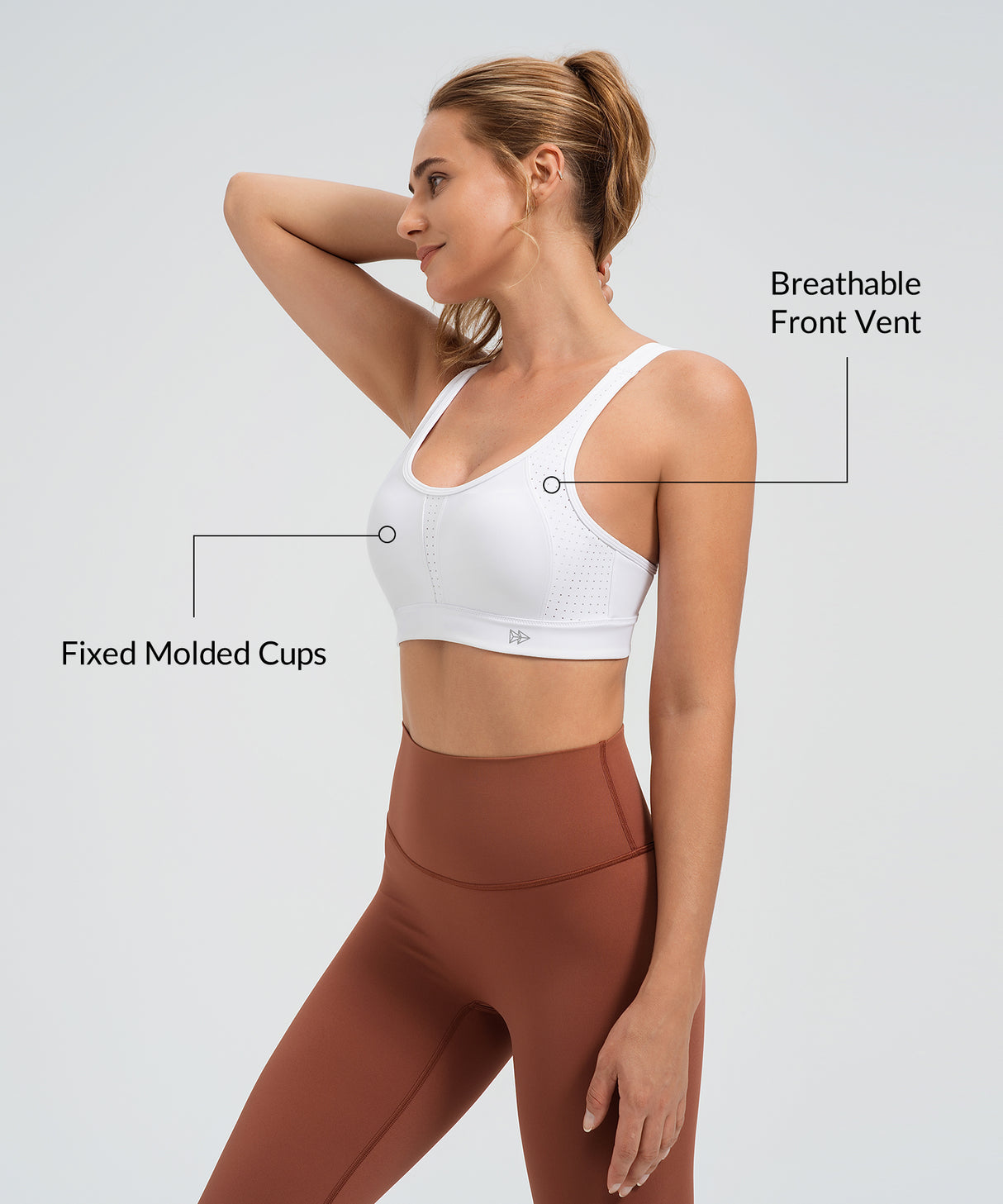 Power Adjustable Enhance Padded Running Bra | Women's High Support Sports Bra