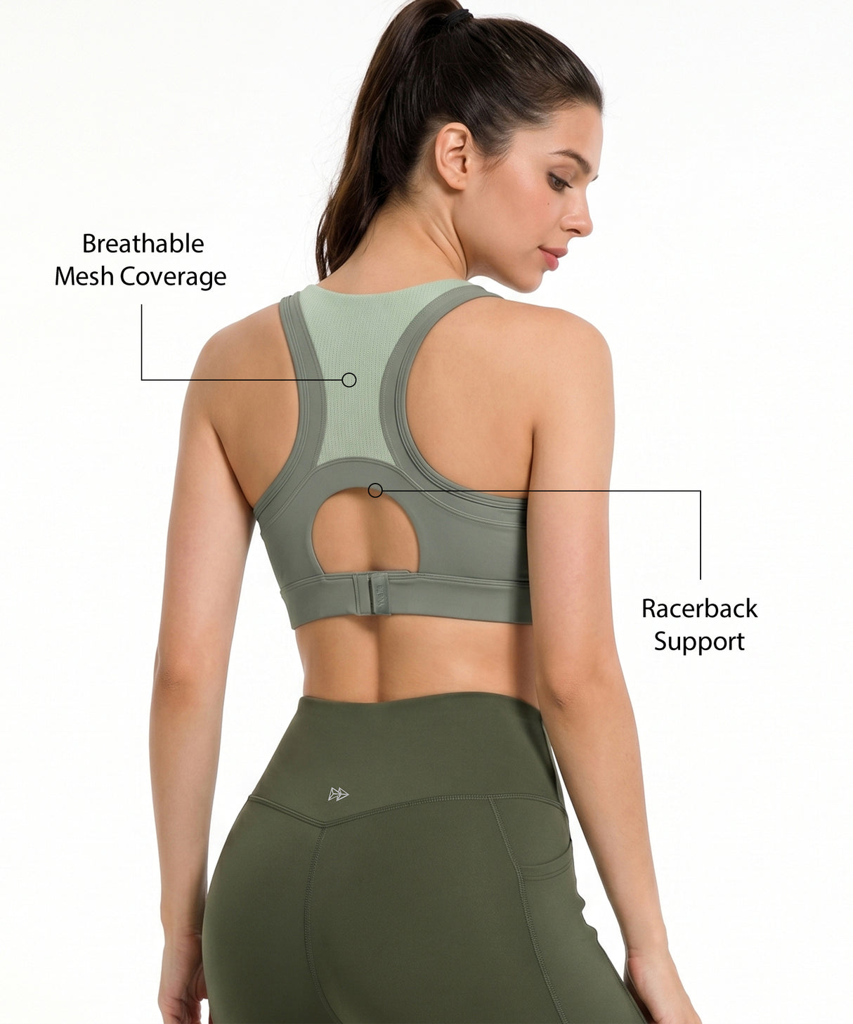 Power Breathable Racerback Fixed Cups High Impact Bra | Women's High Support Sports Bra Power Breathable Racerback Fixed Cups High Impact Bra | Women's High Support Sports Bra