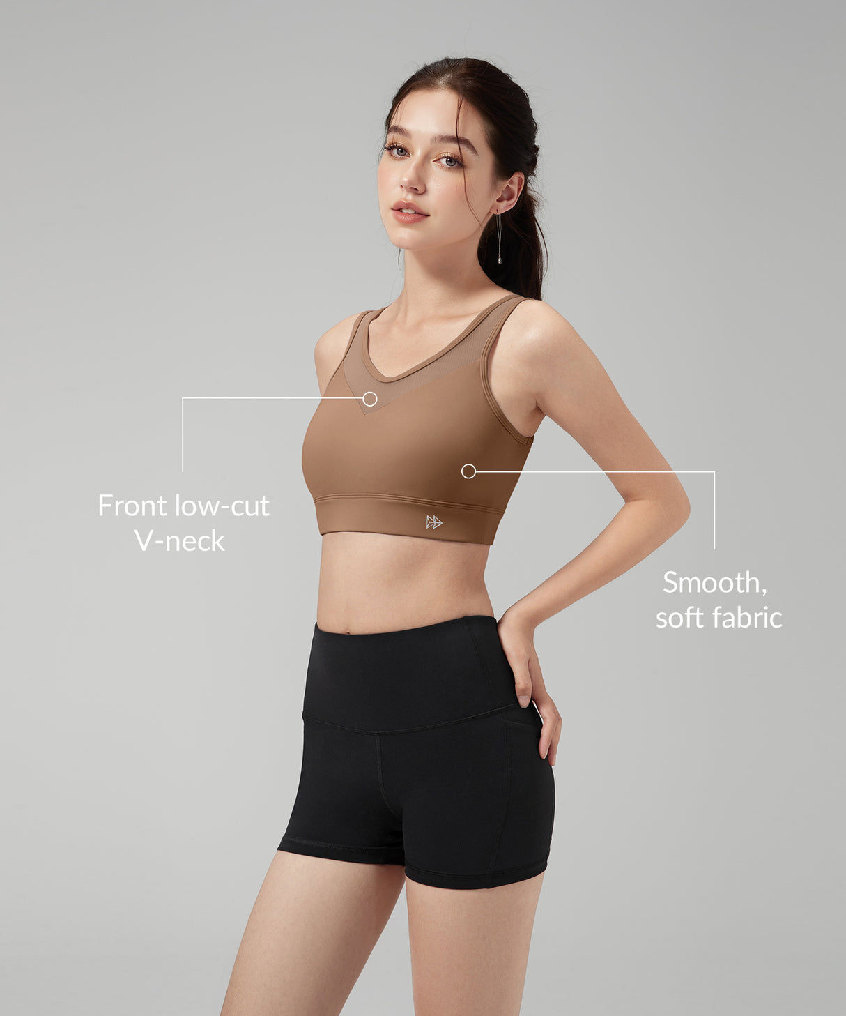 Power Front Sheer Mesh H-Back Sports Bra| Women's High Support Sports Bra