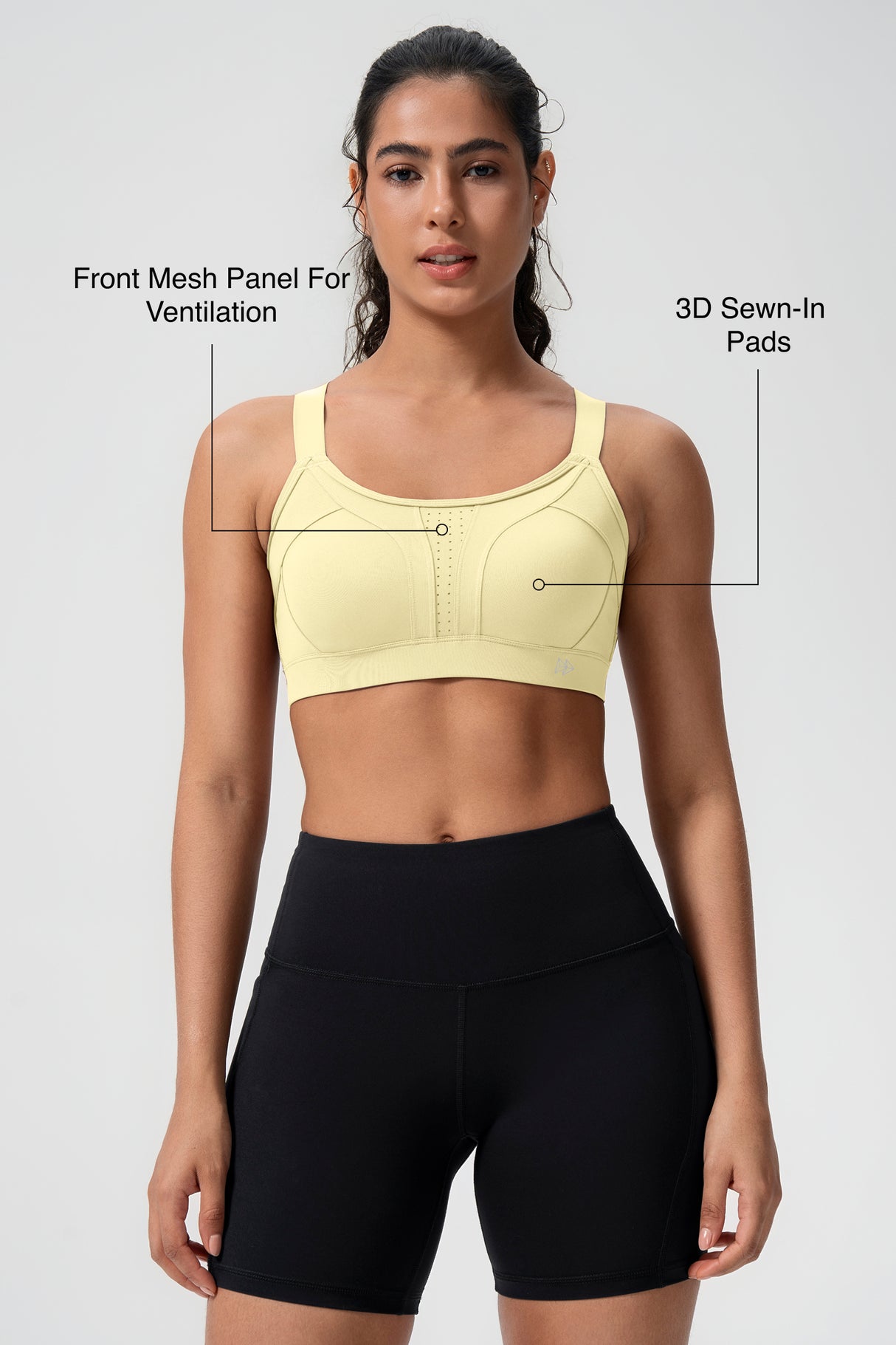Power™ Adjustable Crisscross Padded Running Bra | Women's High Support Sports Bra