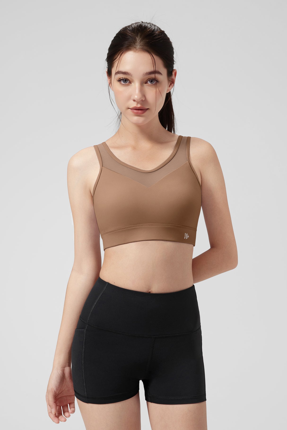 Power™ Front Sheer Mesh H-Back Sports Bra| Women's High Support Sports Bra