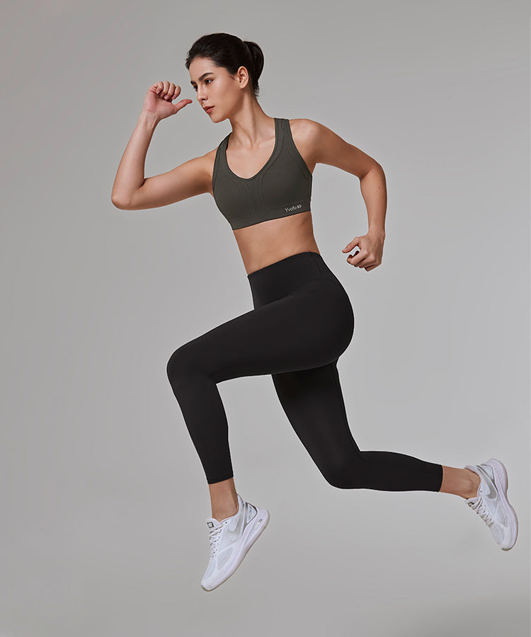 Power Cross Back Padded Running Bra | Women's High Support Sports Bra