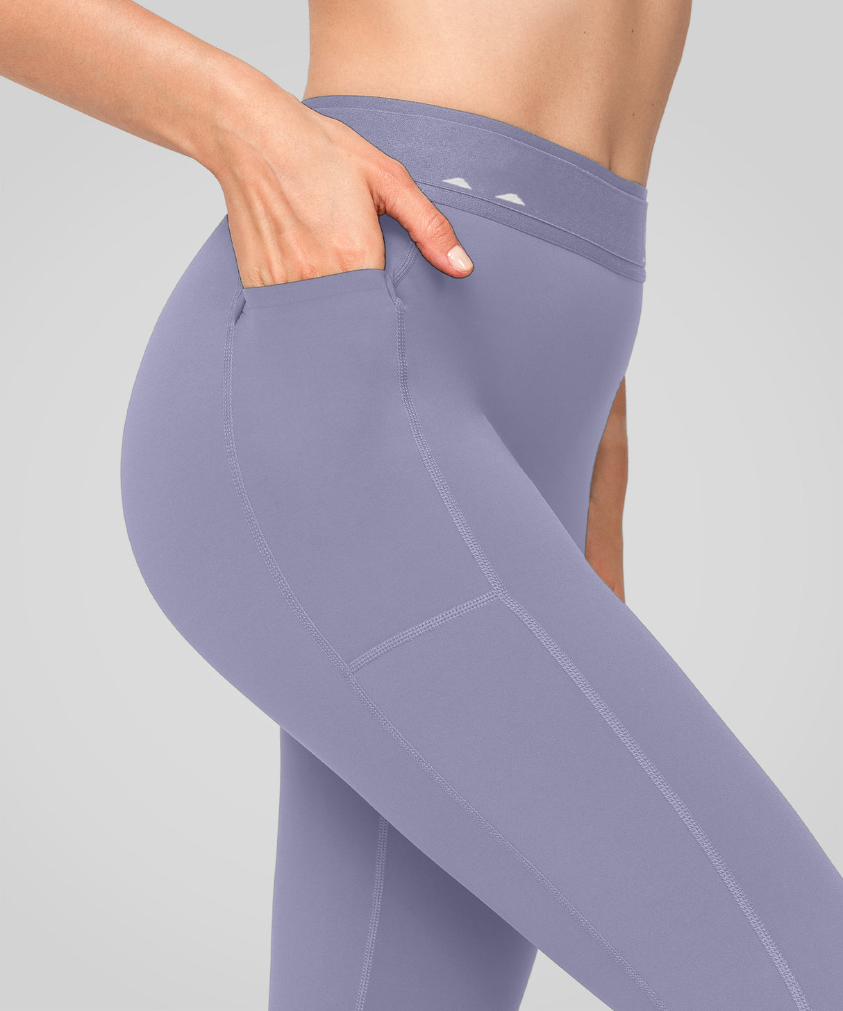 Power High Waist Logo Pockets Lined Running Leggings 24'' | Women's High Support Leggings