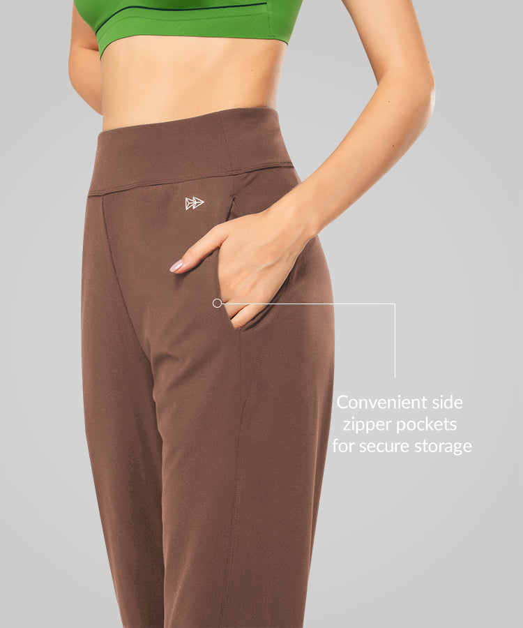 Pantalones deportivos de corte regular con bolsillos laterales | Pantalones deportivos para mujer Pantalones deportivos de corte regular con bolsillos laterales | Pantalones deportivos para mujer