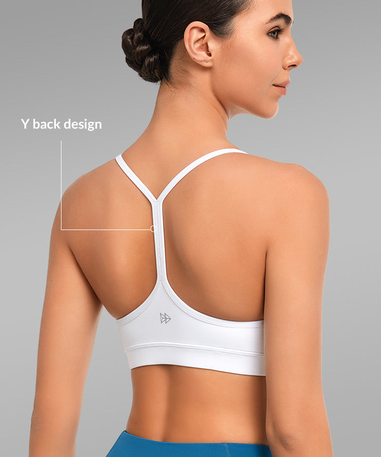 Reggiseno yoga imbottito con scollo a barchetta e spalline sottili Anywhere | Reggiseno sportivo con supporto leggero da donna