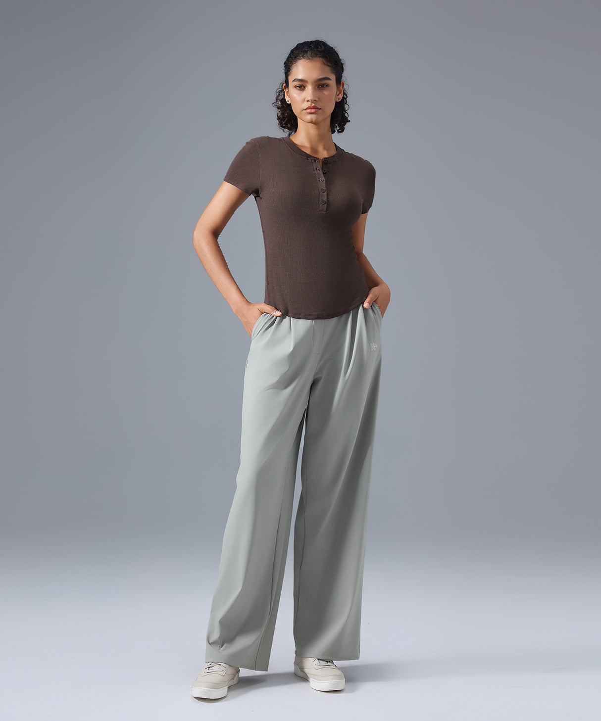 Modern Pleated Long Flowy Wide-leg Suit Pants| Women's Light Support Pants Modern Pleated Long Flowy Wide-leg Suit Pants| Women's Light Support Pants