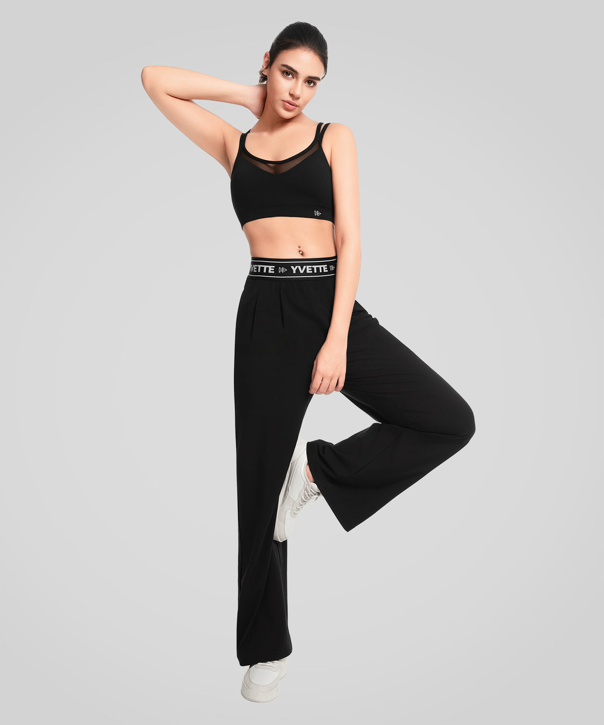 Shift Mesh Yoga-BH mit herausnehmbaren Polstern und doppelten Rückenträgern | Leicht stützender Sport-BH für Damen