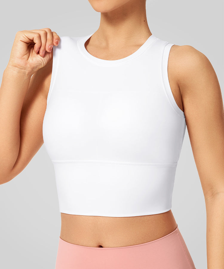 Sujetador deportivo con relleno y cuello alto Anywhere | Sujetador deportivo de sujeción ligera para mujer