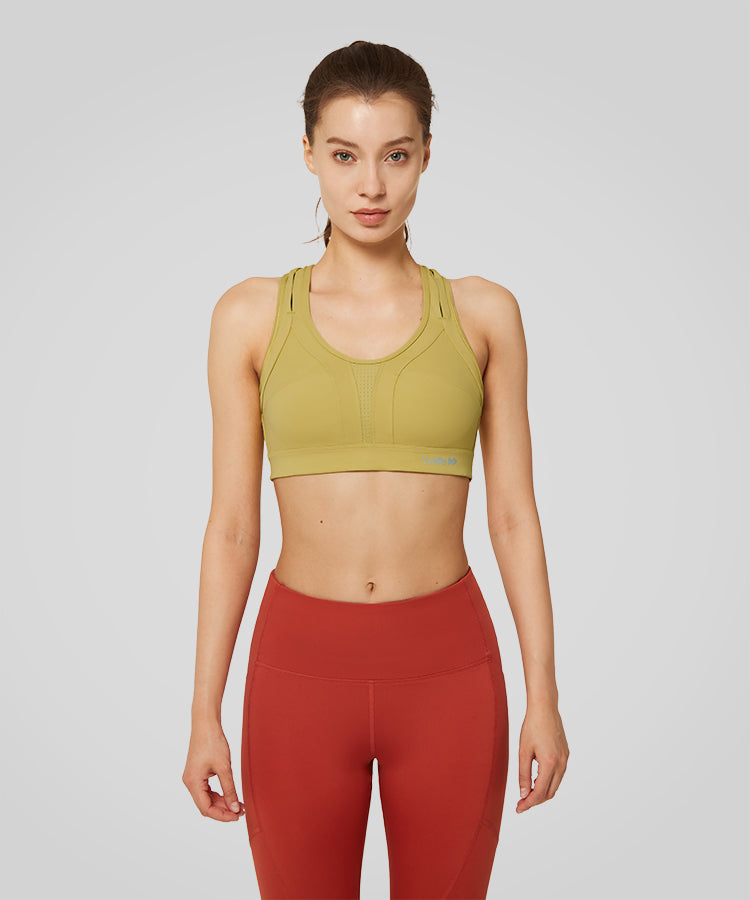 Power Cross Back gepolsterter Lauf-BH | Sport-BH mit starkem Halt für Damen