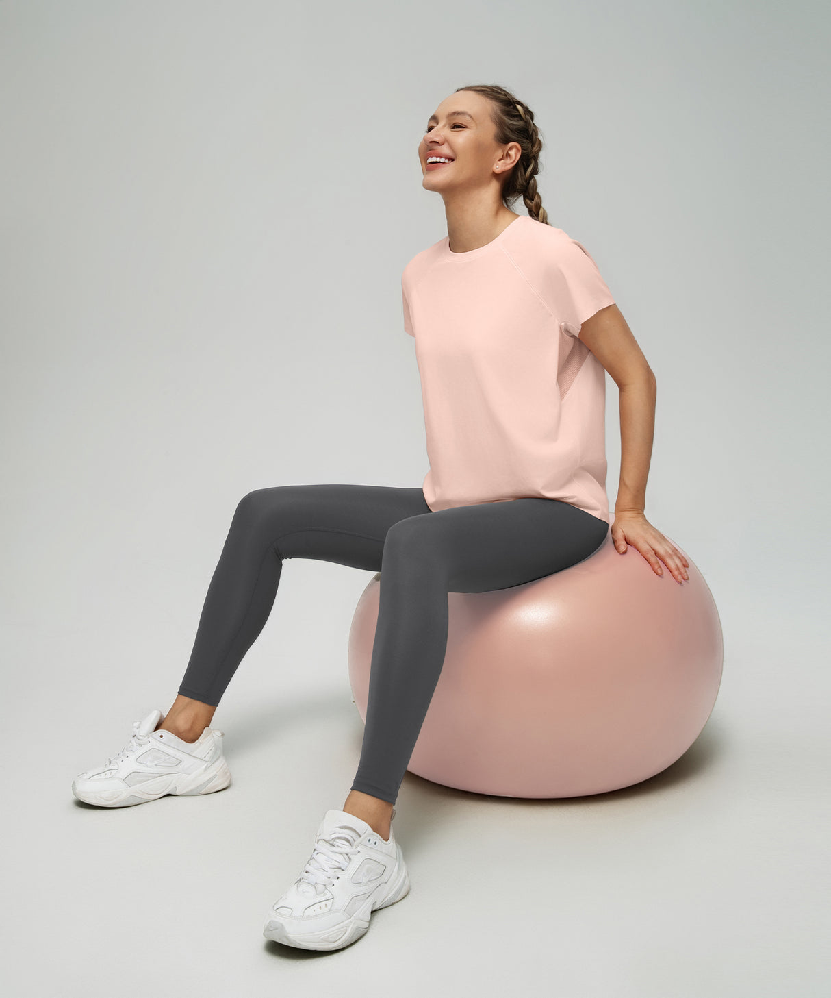 Anywhere Back Mesh Solid Color Comfortable T-shirt