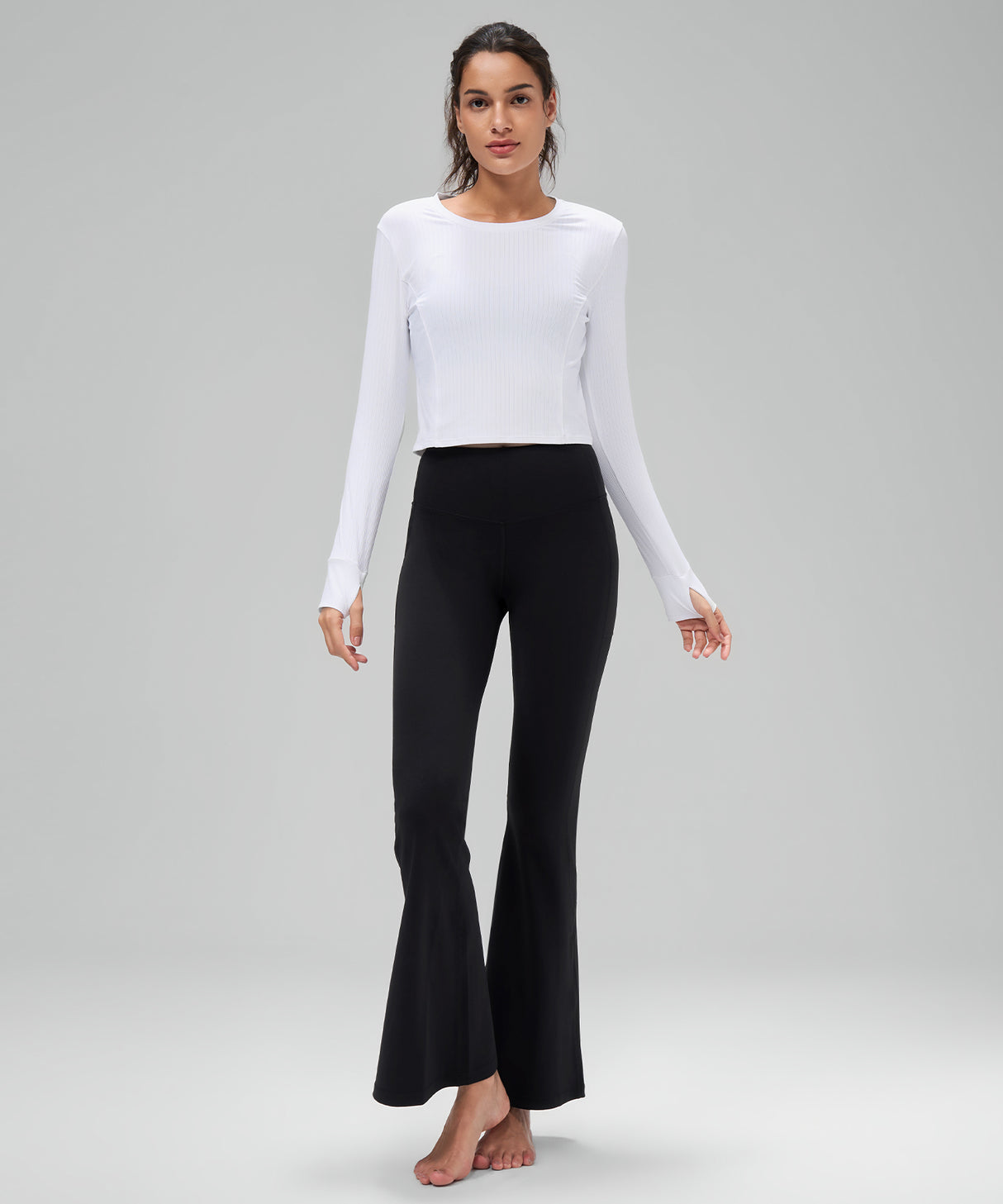 Anywhere Lightweight Drawstring Long sleeves Yoga Tee| Women's Sports T-shirt