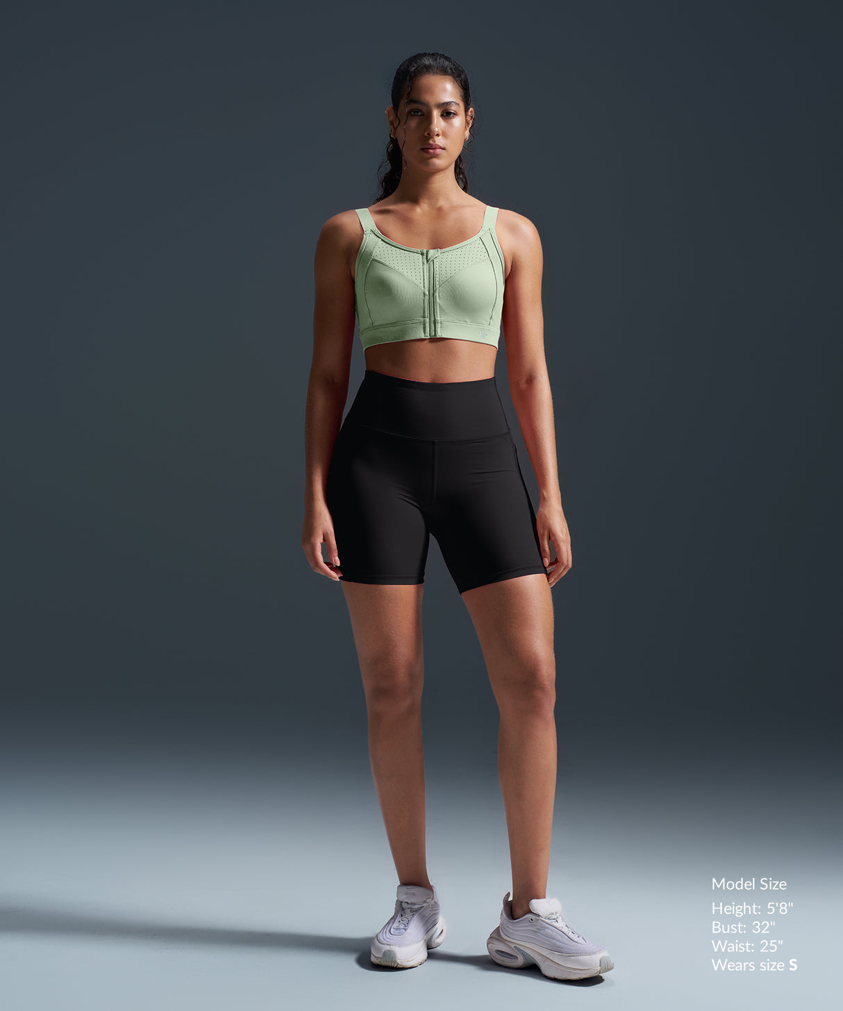 Reggiseno da corsa imbottito con spalline regolabili Power Zip | Reggiseno sportivo ad alto sostegno da donna