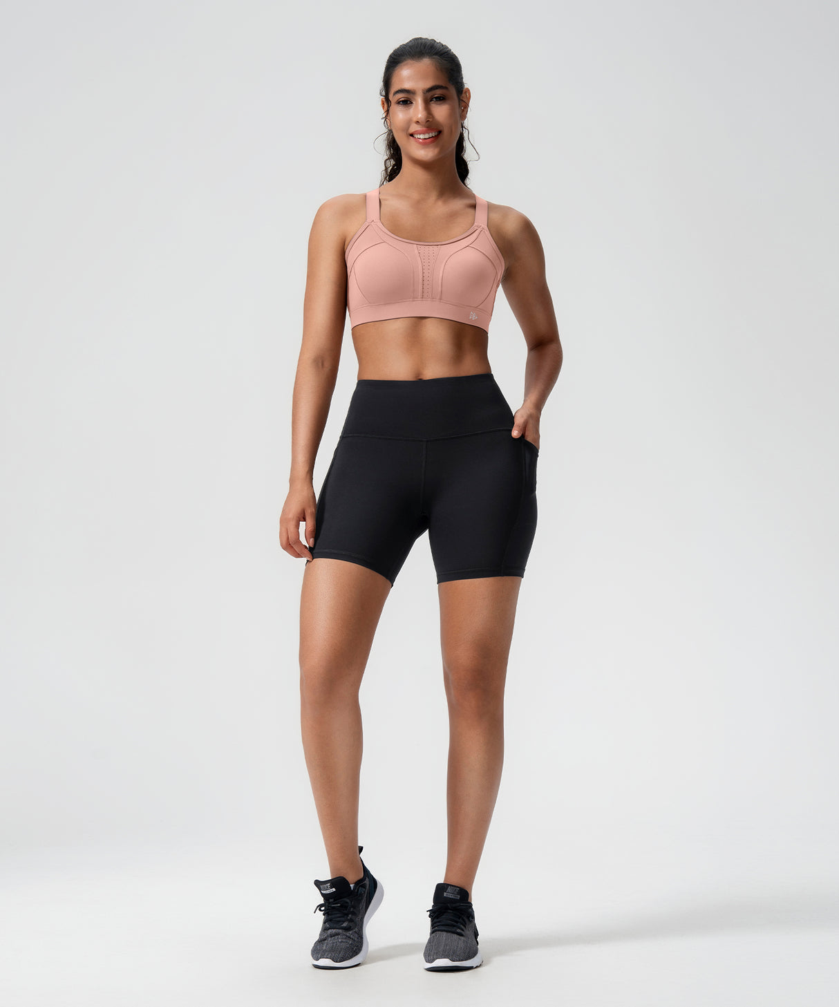 Power Adjustable Crisscross Padded Running Bra | Women's High Support Sports Bra