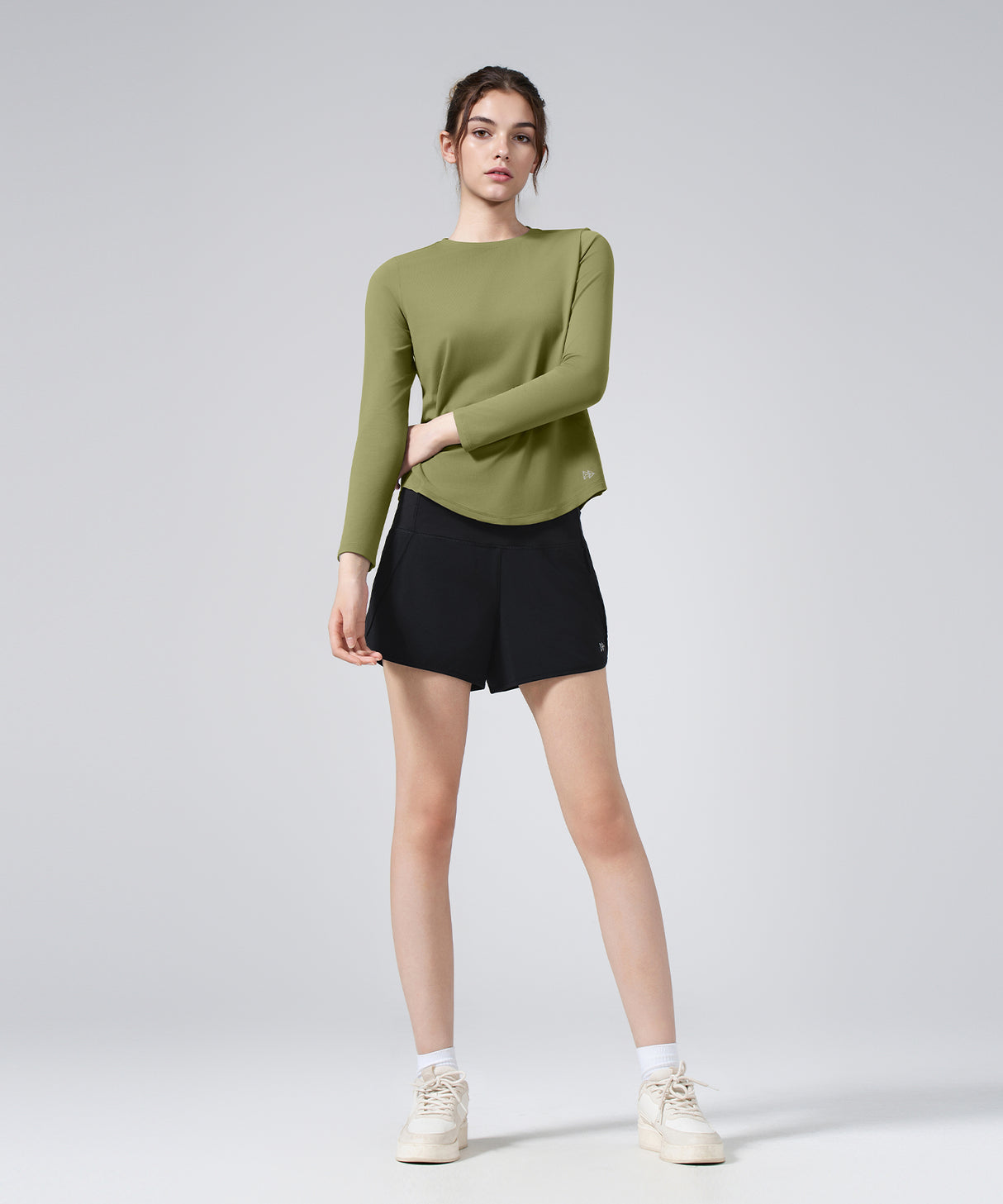 Anywhere Solid Color Long Sleeve Shirt | Women's Long Sleeve T-shirt