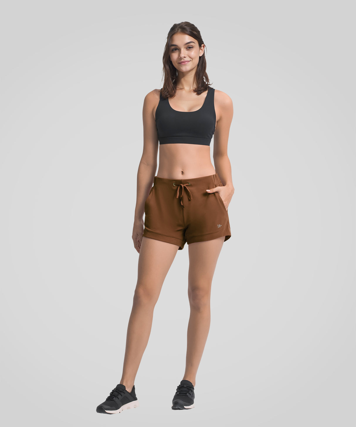 Lined running shorts with mesh panels & drawcord waist| Women's Running Shorts 3‘’