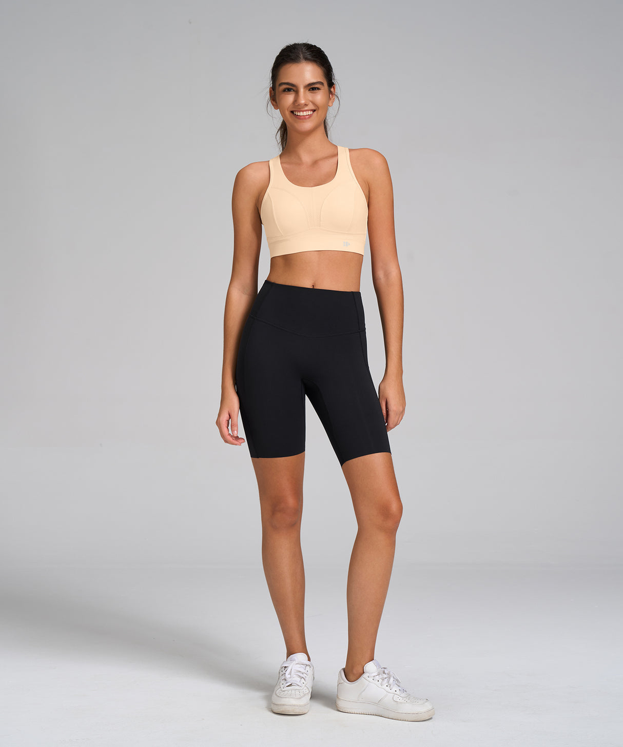 Enfold Sport-BH mit Rundhalsausschnitt und Mesh-Front | Sport-BH mit starkem Halt für Damen