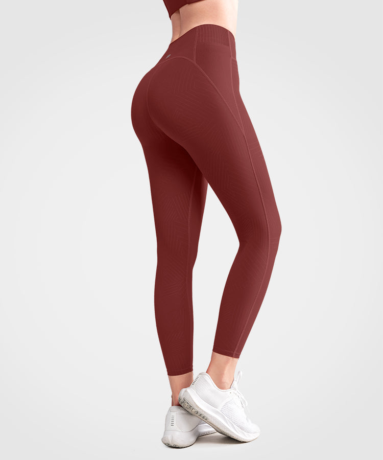 Echo löparleggings med hög midja och rumplyftande 66 cm | Damleggings med högt stöd Echo löparleggings med hög midja och rumplyftande 66 cm | Damleggings med högt stöd