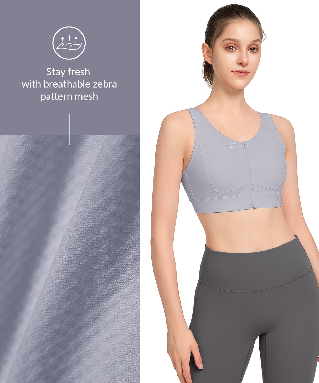 Reggiseno da corsa imbottito traspirante Echo Hollow Out | Reggiseno sportivo ad alto sostegno da donna