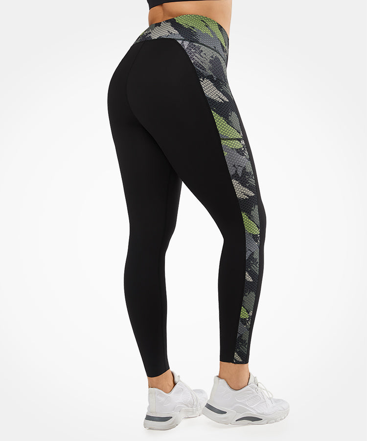 Echo Camouflage Pockets Stretchy Running Leggings | Women's High Support Leggings