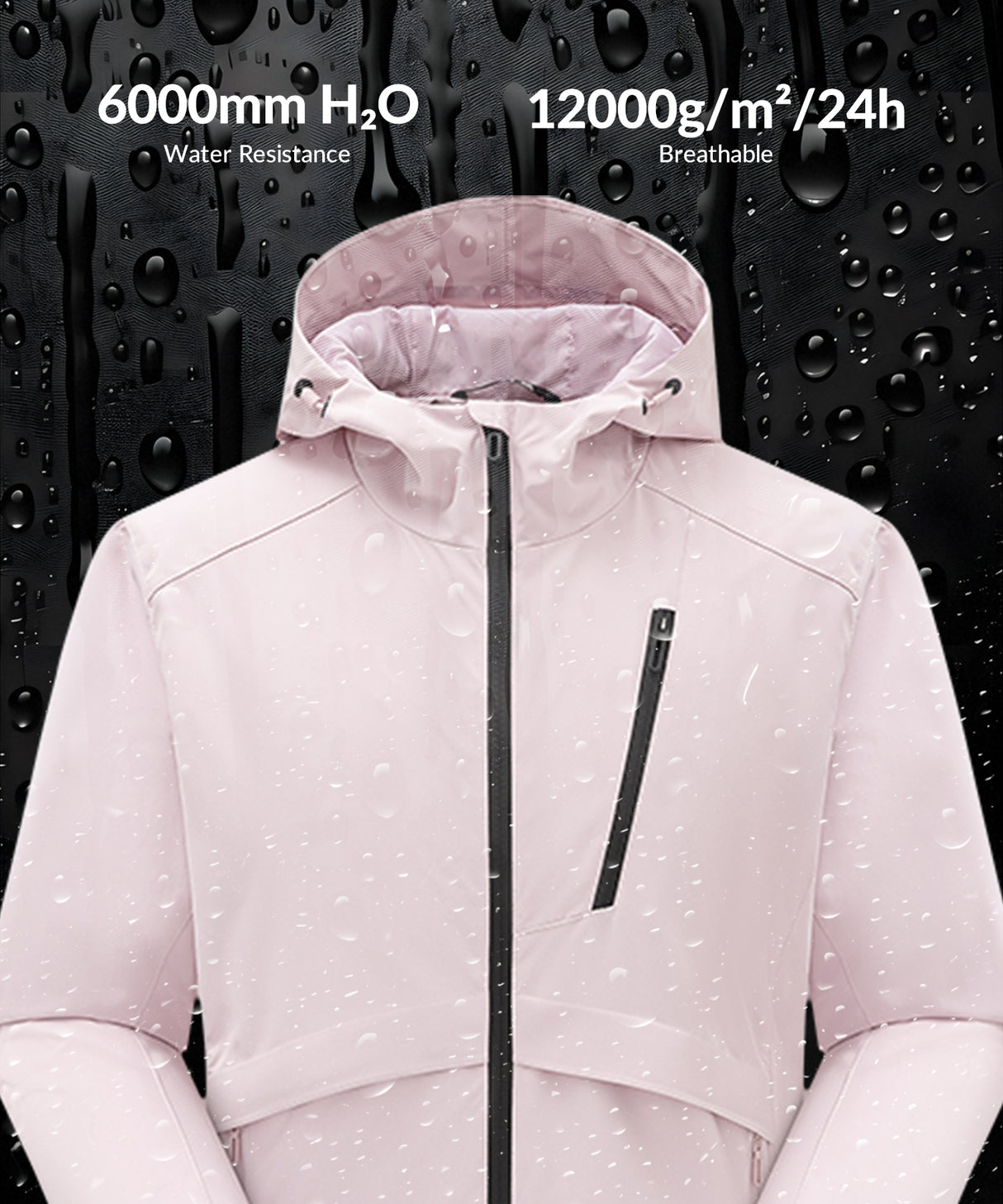 Giacca softshell impermeabile resistente con cappuccio lungo Anywhere | Giacca sportiva da donna Giacca softshell impermeabile resistente con cappuccio lungo Anywhere | Giacca sportiva da donna