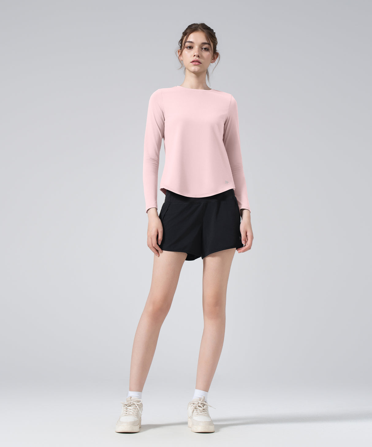 Camisa de manga larga de color liso para cualquier ocasión | Camiseta de manga larga para mujer