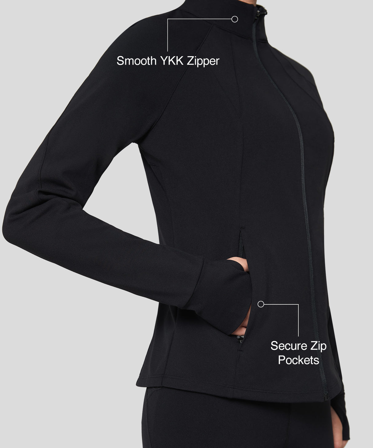 Shift Slim Fit Shaping Full Zip Jacket| Women's Sports Jacket