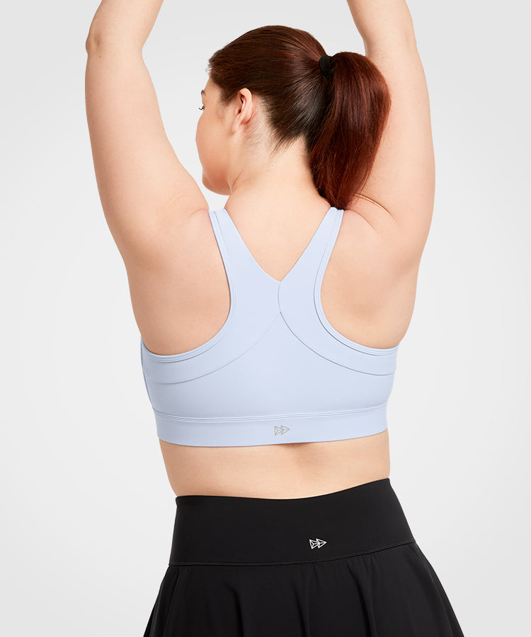 Echo Perforated Zip Front Padded Running Bra | Damen Sport-BH mit starkem Halt