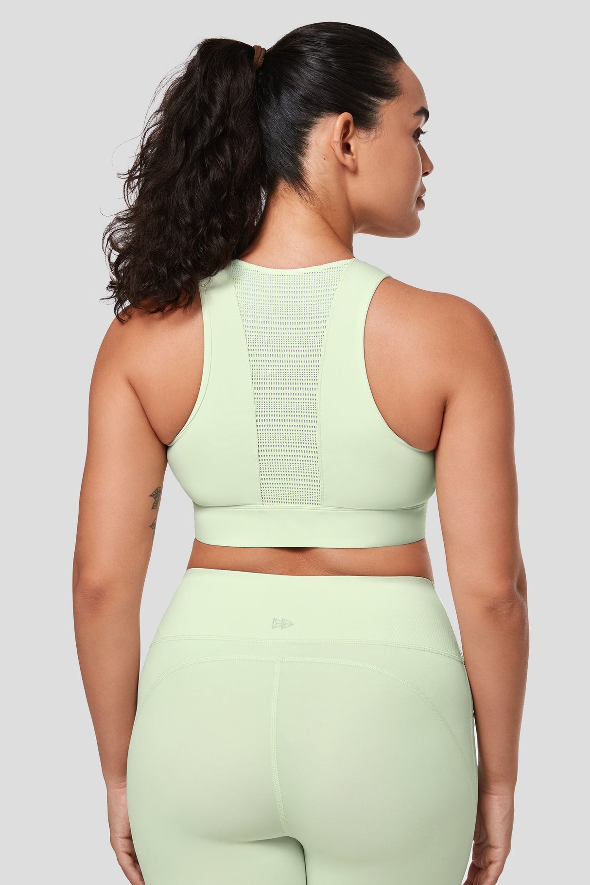 Echo™ Zipper Mesh Racerback Padded Running Bra | Women's High Support Sports Bra