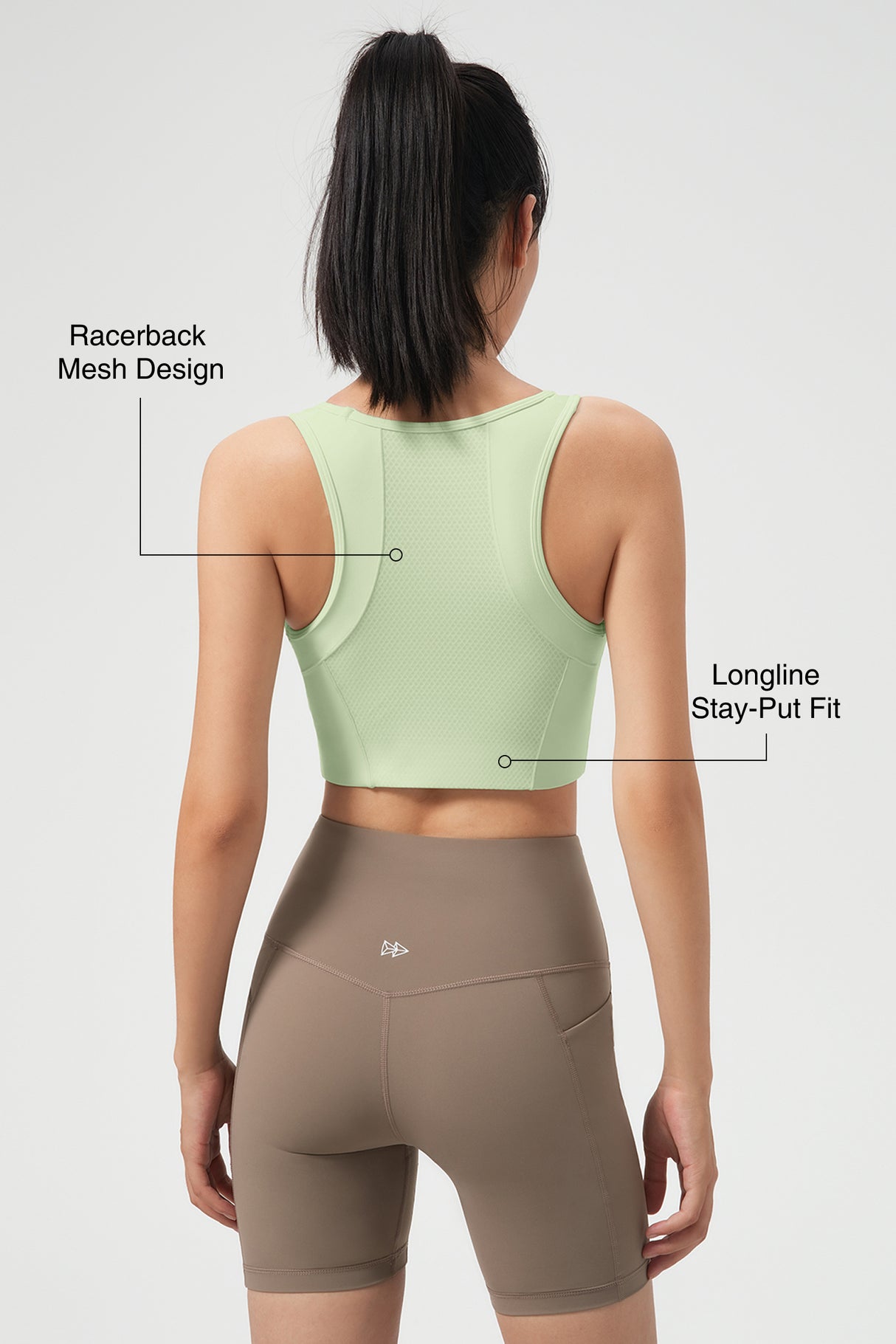 Anywhere™ Full-Coverage Fixed Pads Longline Yoga Bra | Women's Sports Tank