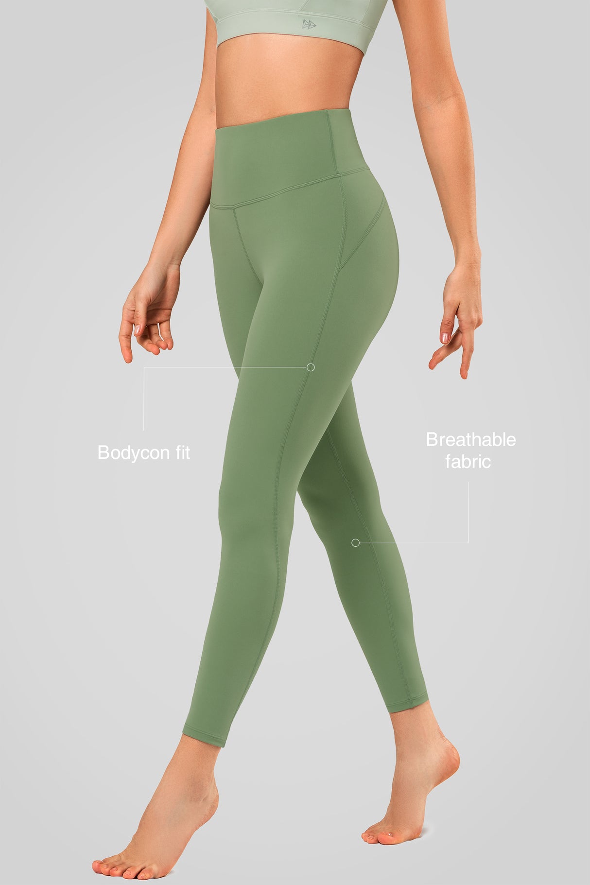 Leggings de yoga Shift suaves y absorbentes de humedad de 62,5 a 67,5 cm | Leggings de soporte ligero para mujer