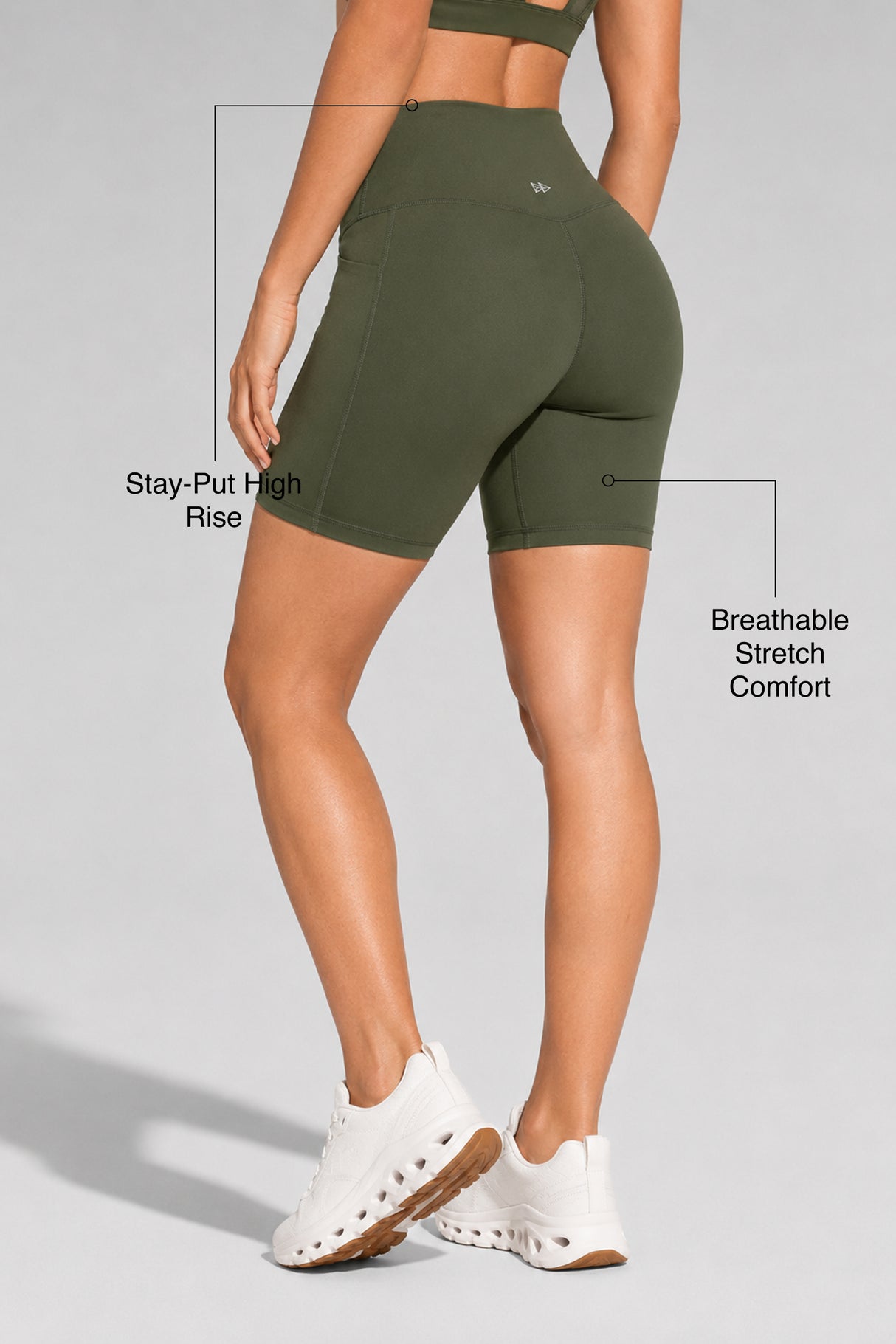 Shift löparshorts med hög midja, tighta, 7,5 cm, 10 cm, 15 cm, 20 cm | Damsportshorts med högt stöd