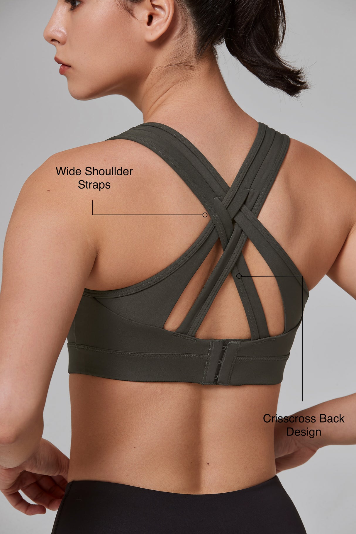 Power™ Cross Back Padded Running Bra | Women's High Support Sports Bra
