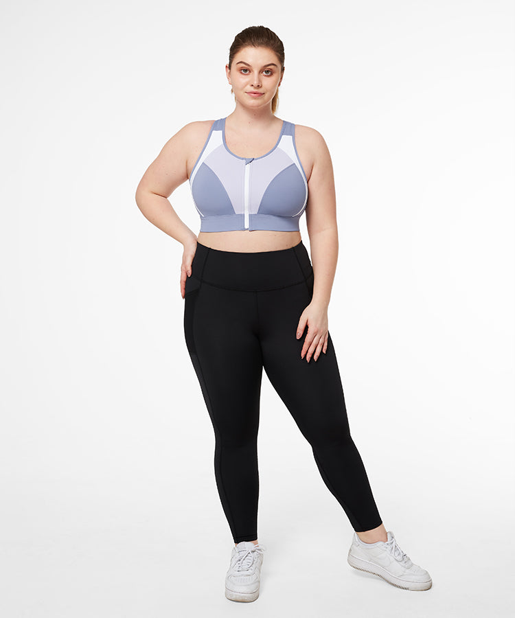 Leggings elásticos de running de cintura alta con bolsillos de malla | Leggings de alta sujeción para mujer