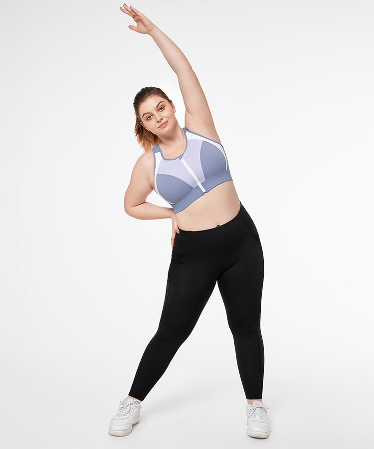 Leggings elásticos de running de cintura alta con bolsillos de malla | Leggings de alta sujeción para mujer