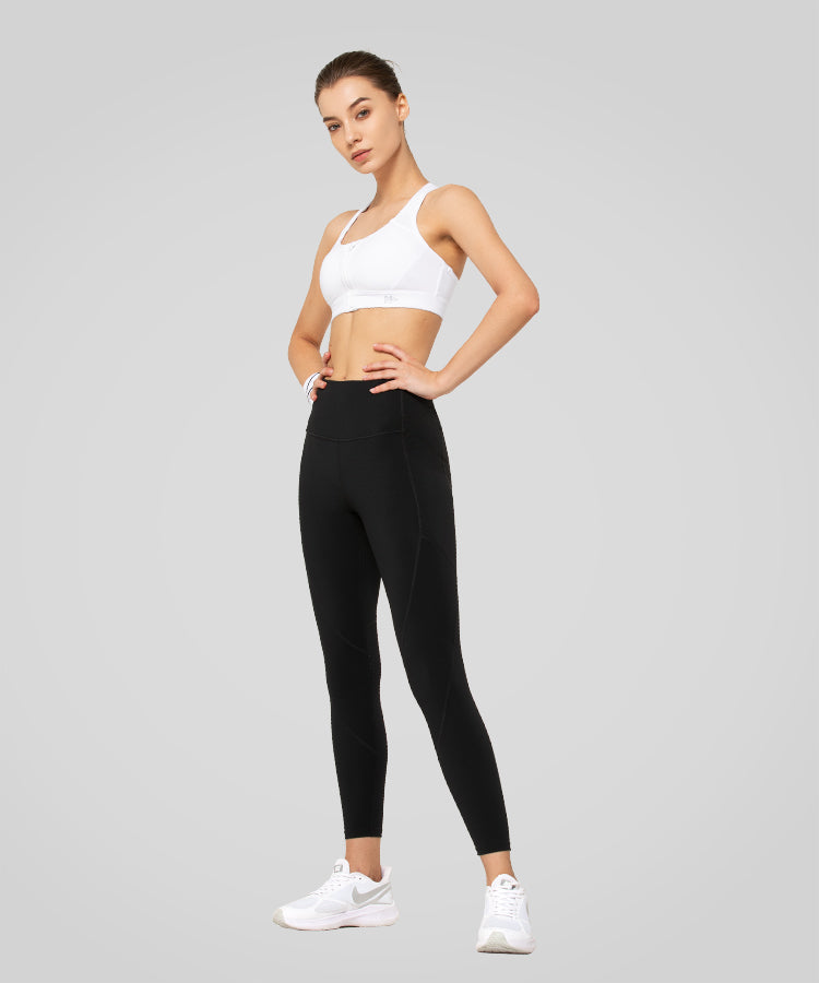 Reggiseno da corsa imbottito con cerniera frontale Enfold | Reggiseno sportivo ad alto sostegno da donna Reggiseno da corsa imbottito con cerniera frontale Enfold | Reggiseno sportivo ad alto sostegno da donna