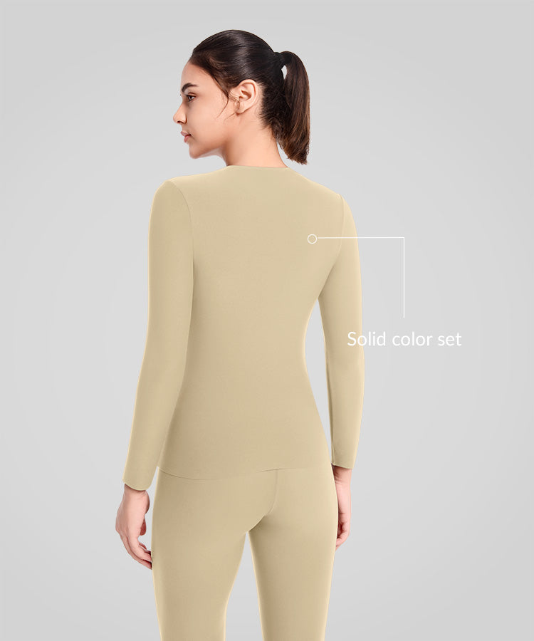 Mjuk, stretchig, enfärgad långärmad t-shirt | Långärmad t-shirt för kvinnor Mjuk, stretchig, enfärgad långärmad t-shirt | Långärmad t-shirt för kvinnor