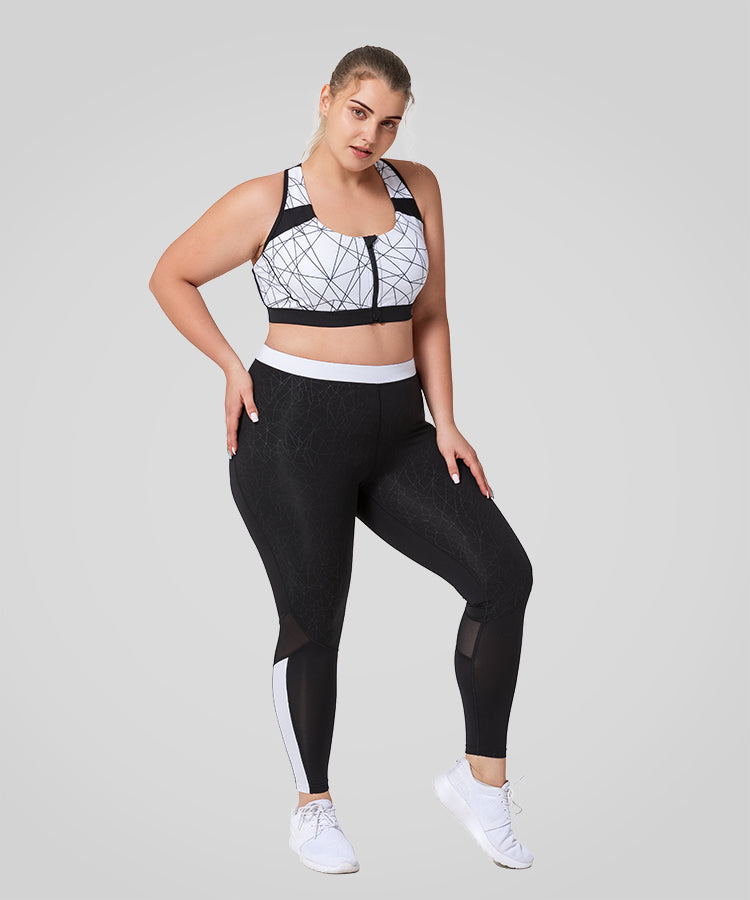 Enfold Zip Front Padded Running Bra | Women's High Support Sports Bra