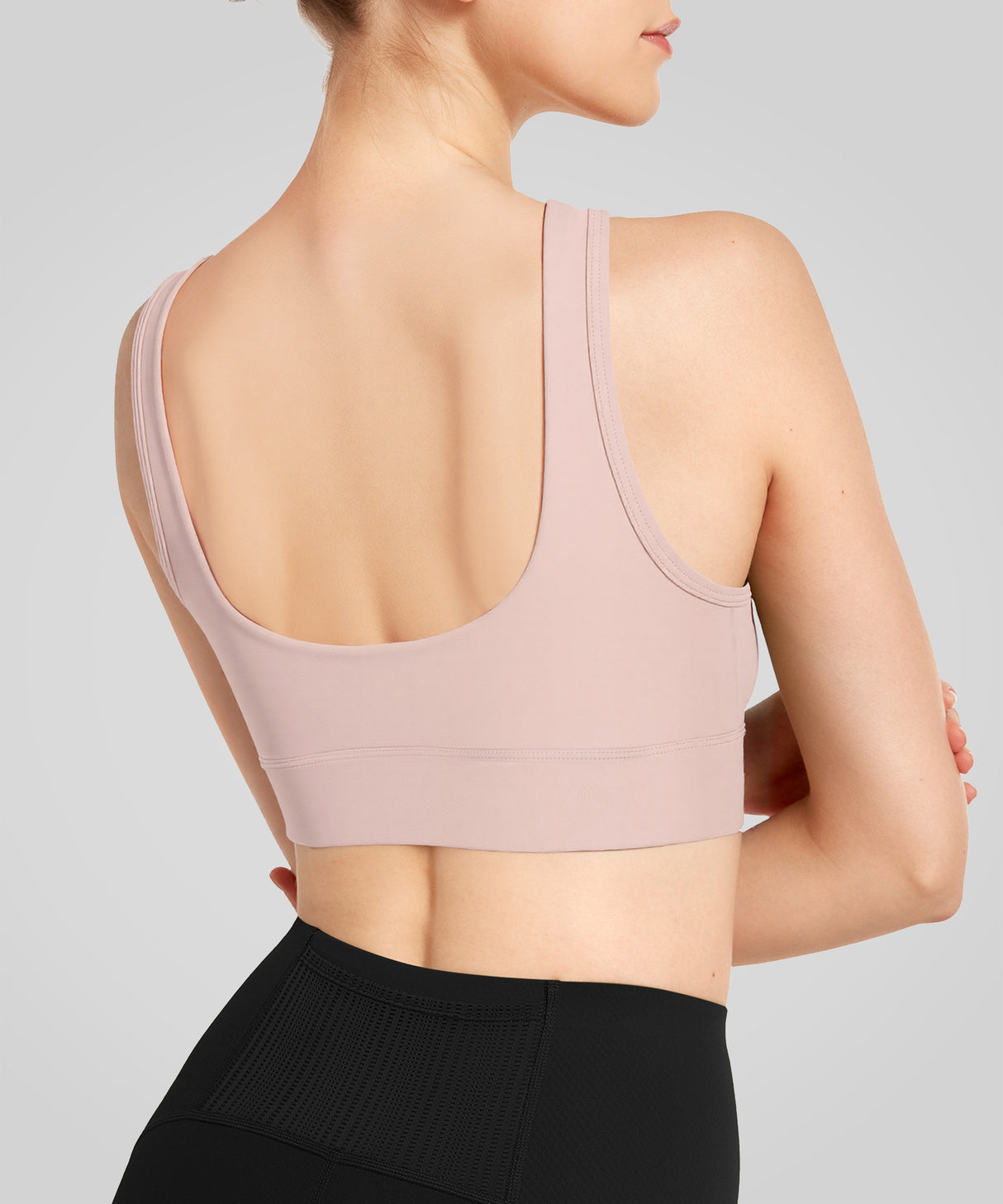 Anywhere V-Neck Wide Underband Sewn-In Pads Daily Bra | Women's Light Support Sports Bra