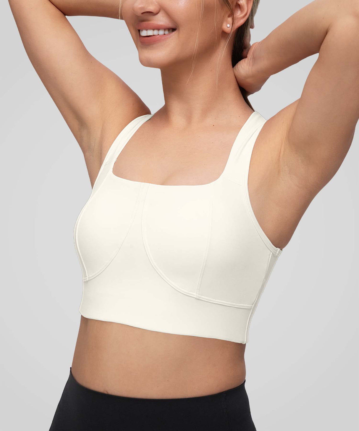 Sculpt Sleek Underbust Contour Seam Yoga Bra| Women's Light Support Sports Bra