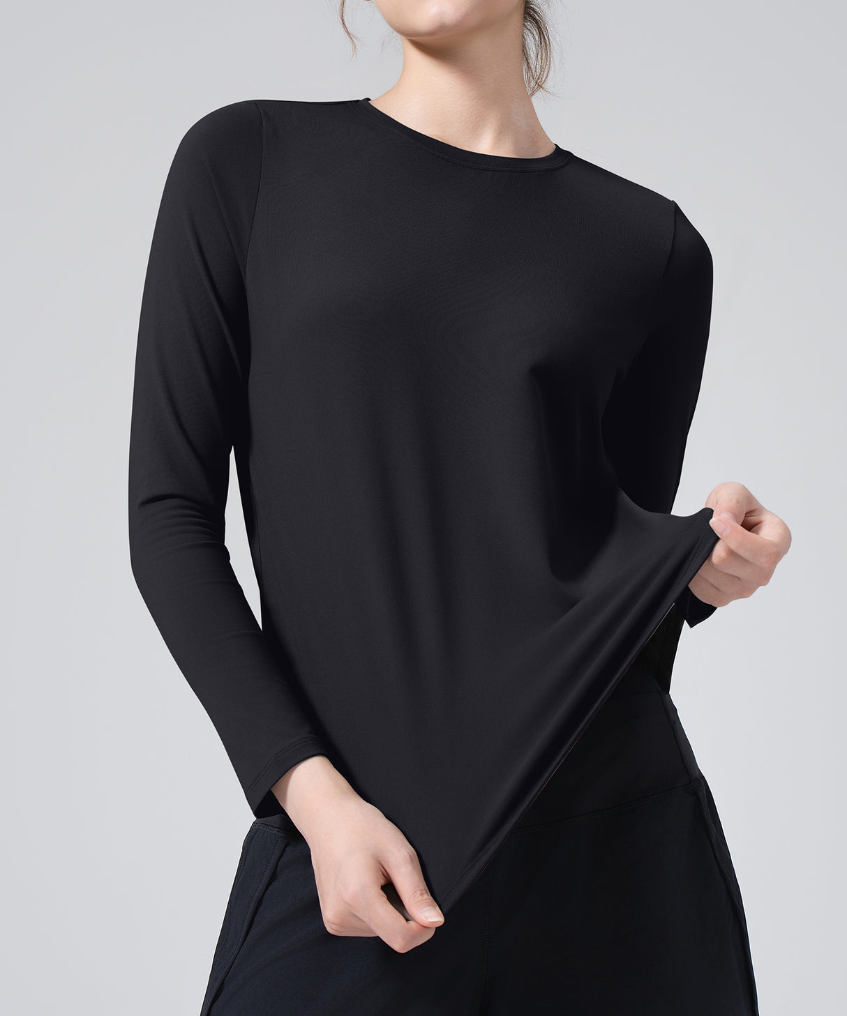 Anywhere Solid Color Long Sleeve Shirt| Women's Long Sleeve T-shirt