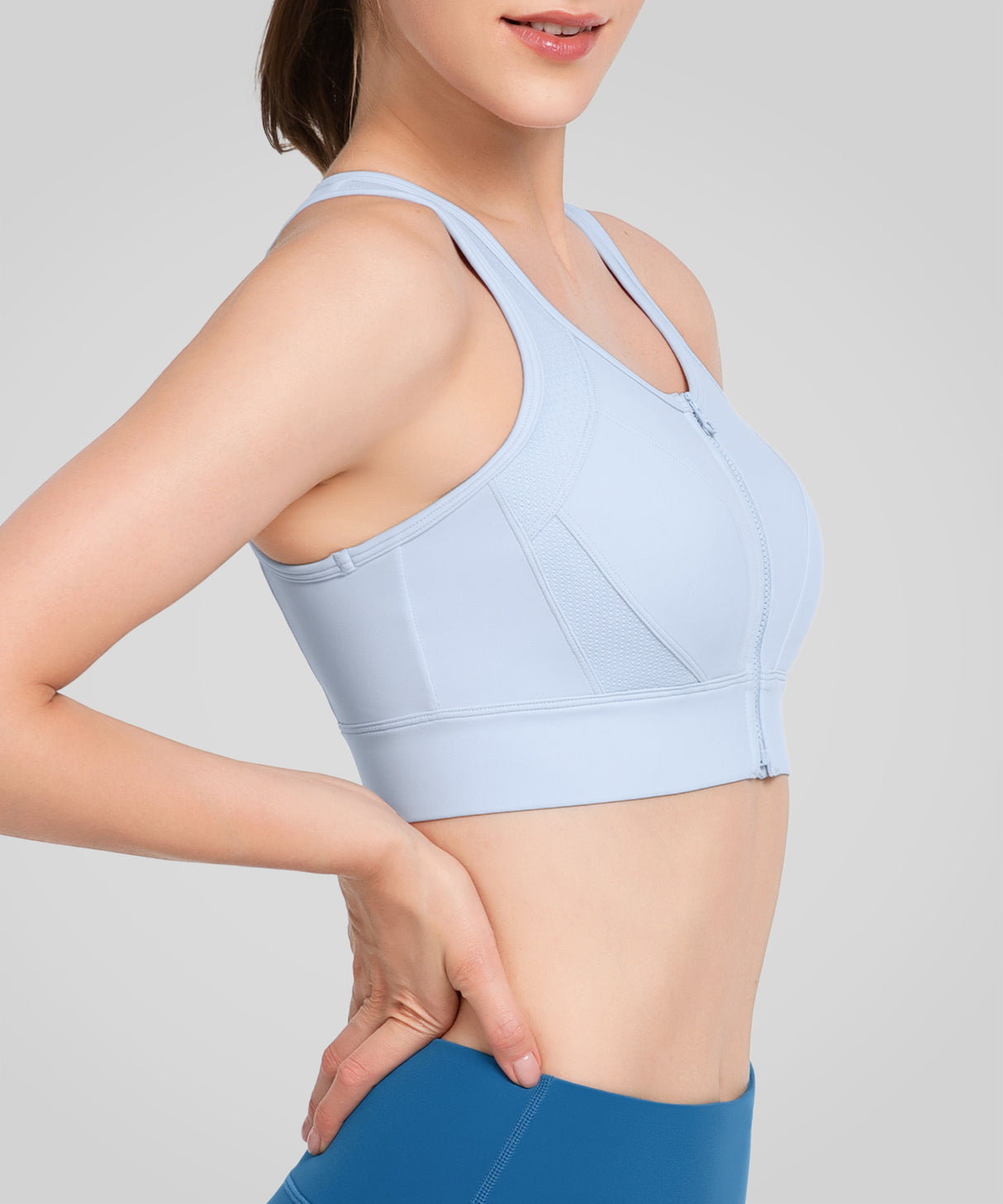Echo Sport-BH aus Mesh mit Reißverschluss vorne und Wabenstruktur | Sport-BH mit starkem Halt für Damen Echo Sport-BH aus Mesh mit Reißverschluss vorne und Wabenstruktur | Sport-BH mit starkem Halt für Damen