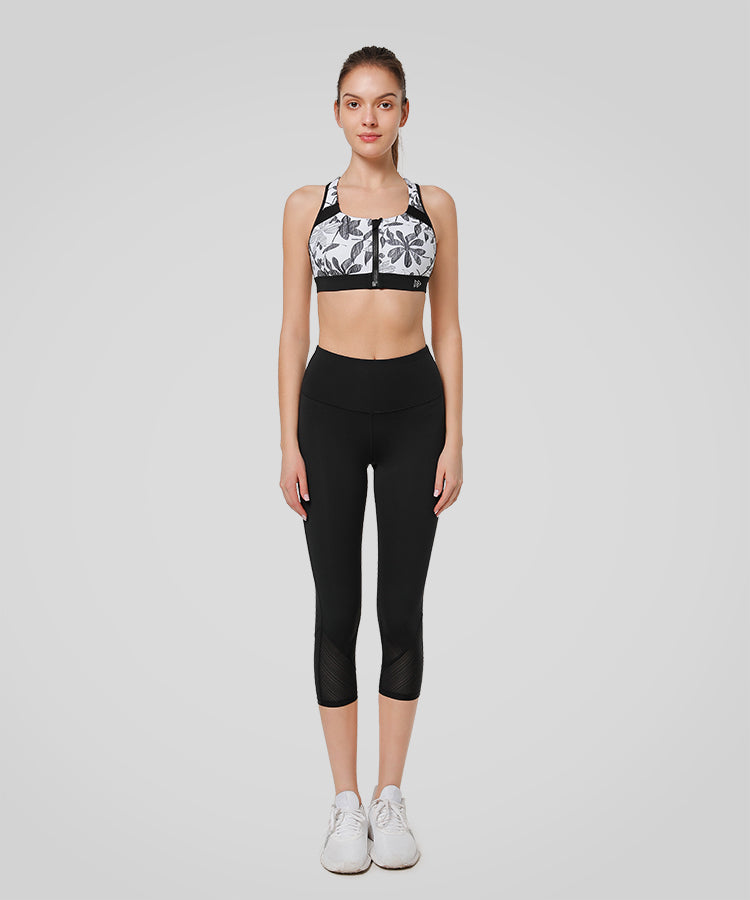 Reggiseno da corsa imbottito con cerniera frontale Enfold | Reggiseno sportivo ad alto sostegno da donna Reggiseno da corsa imbottito con cerniera frontale Enfold | Reggiseno sportivo ad alto sostegno da donna