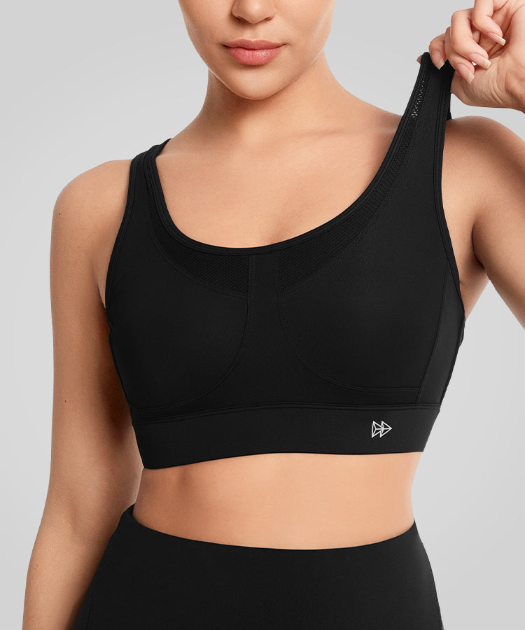 Sujetador deportivo transpirable con espalda cruzada y acolchado para correr | Sujetador deportivo de alta sujeción para mujer Sujetador deportivo transpirable con espalda cruzada y acolchado para correr | Sujetador deportivo de alta sujeción para mujer