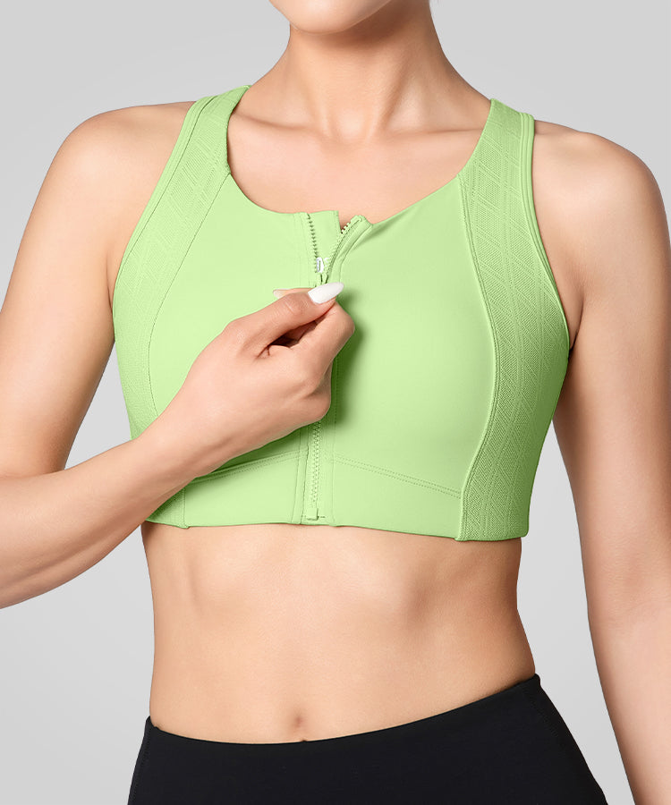 Lauf-BH mit Power Mesh-Panel und Frontverschluss | Sport-BH mit starkem Halt für Damen