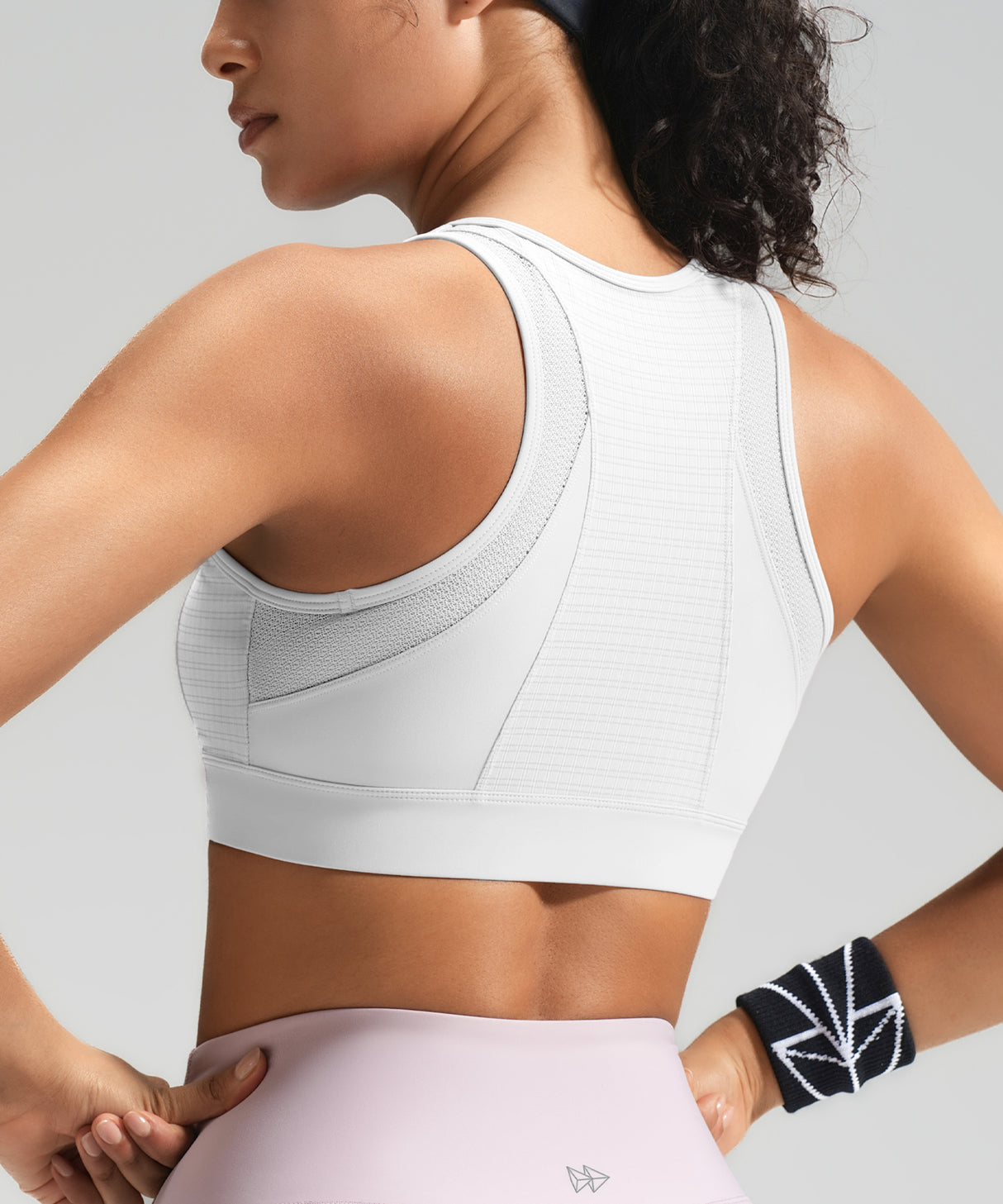Power Front-Zip Mesh Racerback Löpar-BH | Sport-BH med högt stöd för kvinnor Power Front-Zip Mesh Racerback Löpar-BH | Sport-BH med högt stöd för kvinnor