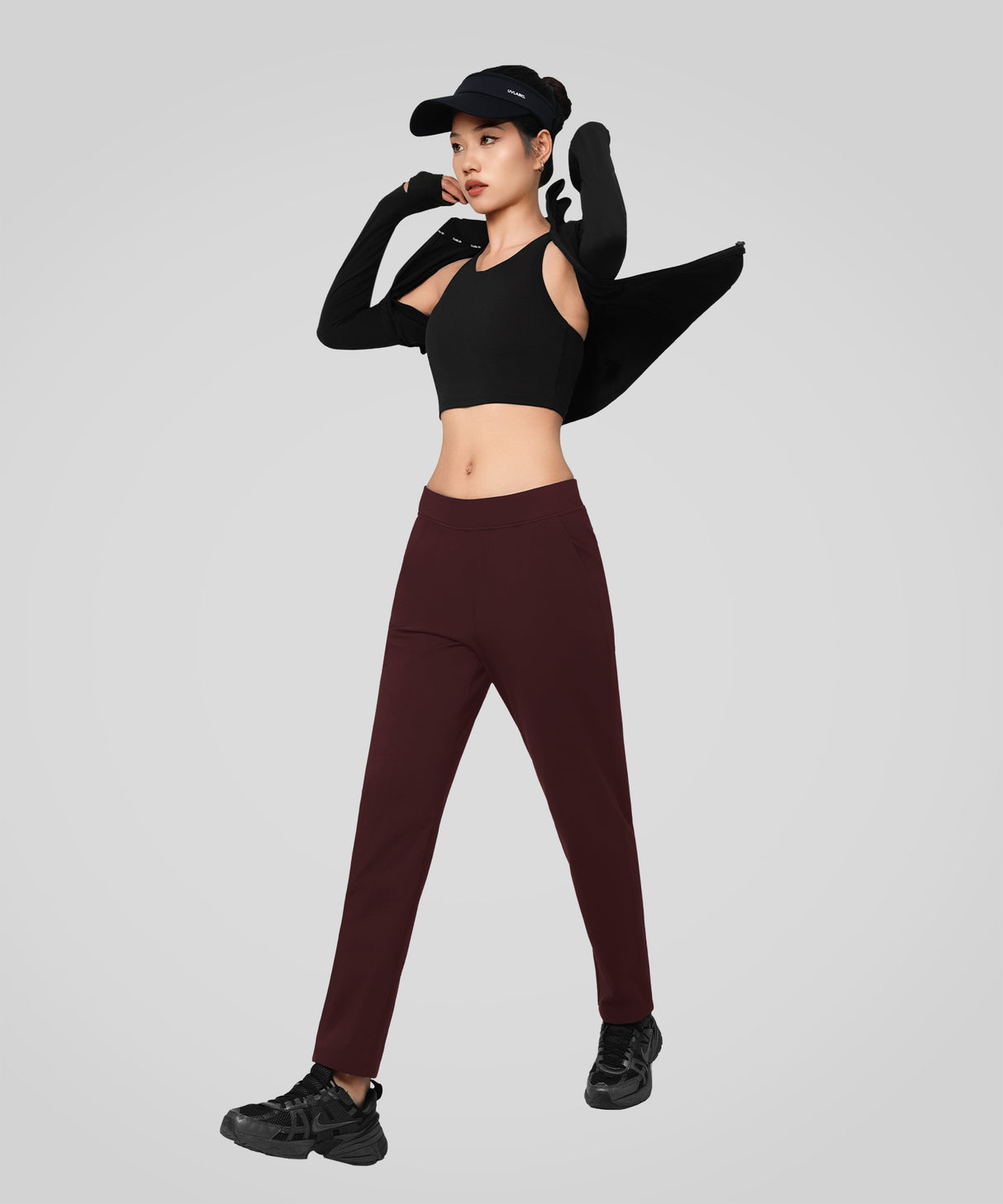 Pantaloni sportivi casual con fodera in pile e tasche ovunque | Pantaloni sportivi da donna Pantaloni sportivi casual con fodera in pile e tasche ovunque | Pantaloni sportivi da donna